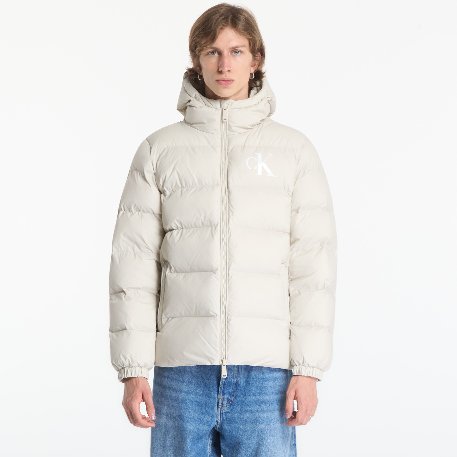 Bunda Calvin Klein Jeans Ls Ltwt Nyln Paded H White S