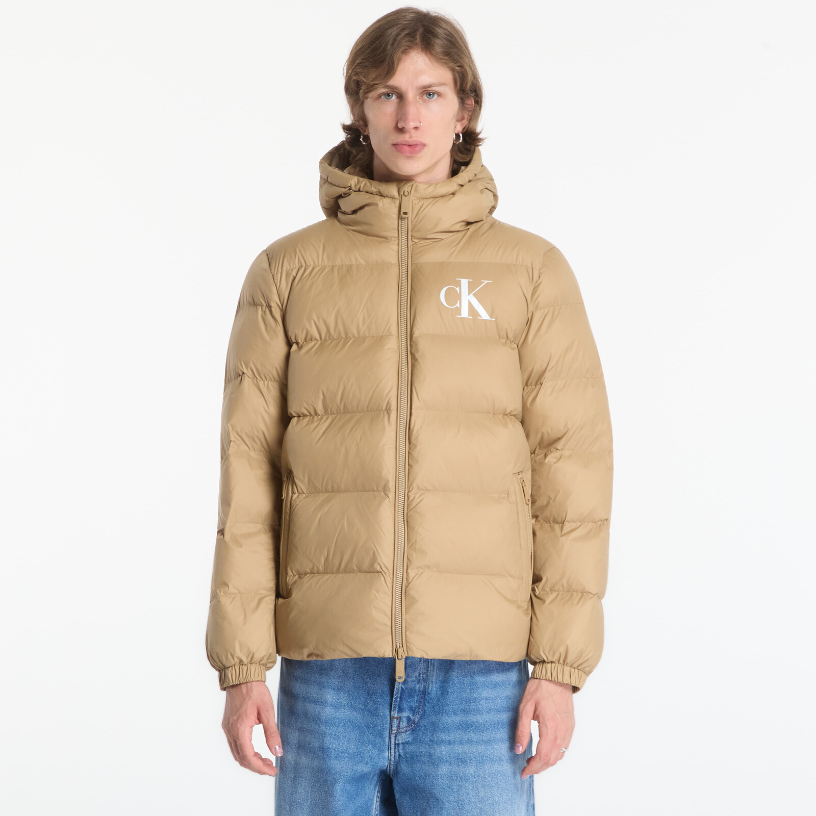Bunda Calvin Klein Jeans Ls Ltwt Nyln Paded H Brown M