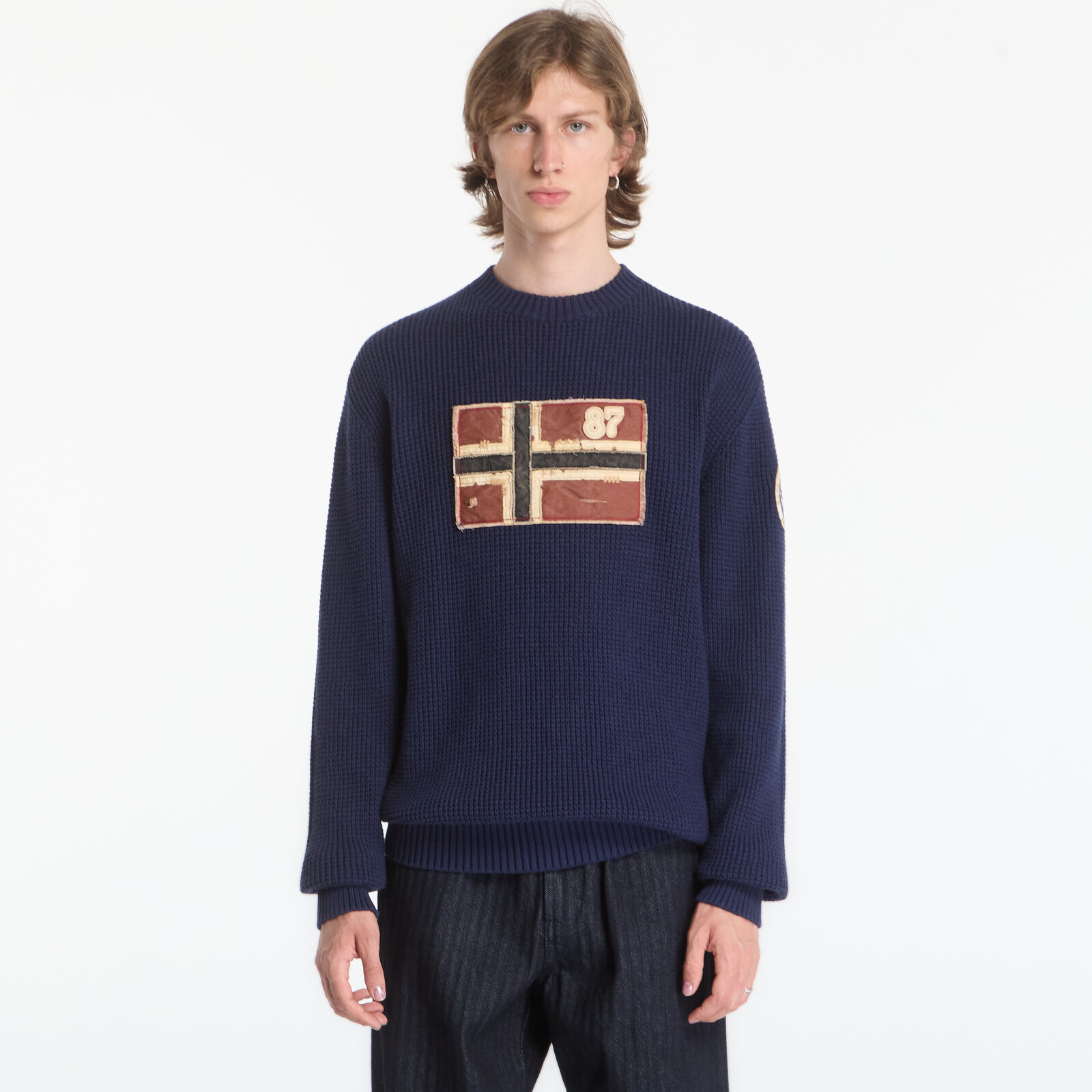 Sveter Napapijri Archive Knit Jumper Blu Marine XL