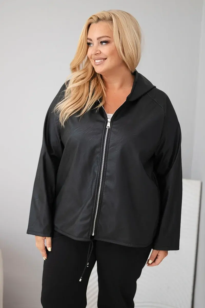 Kesi Plus size dámska bunda s kapucňou