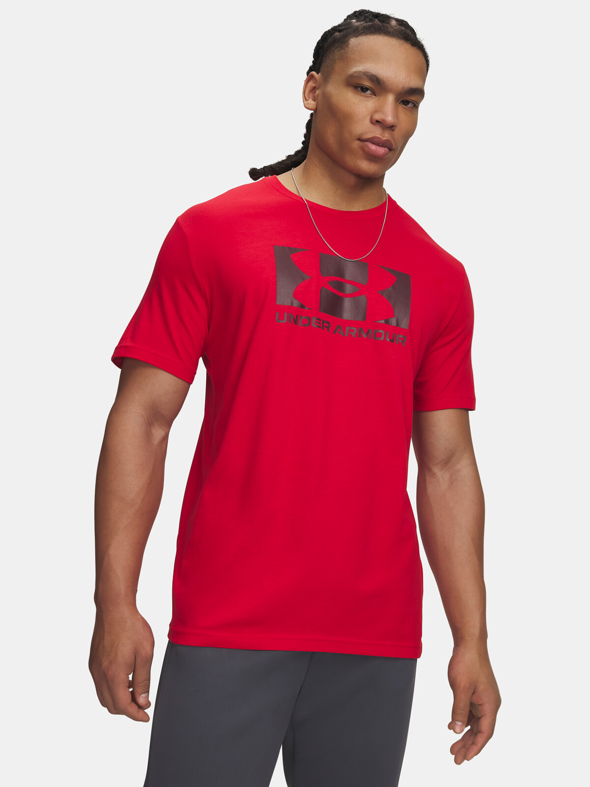 Pánske tričko Under Armour UA M Center Boxed Logo SS