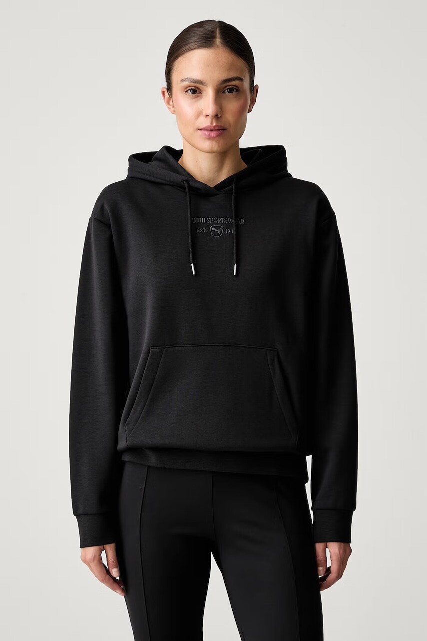Puma mikina s kapucňou dámska s bavlnou CLASS