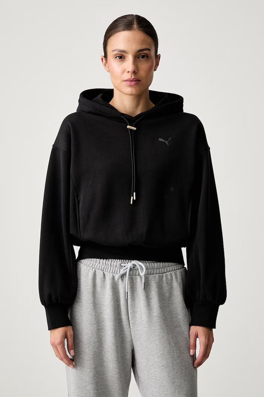 Puma mikina s kapucňou dámska s bavlnou Hyrox