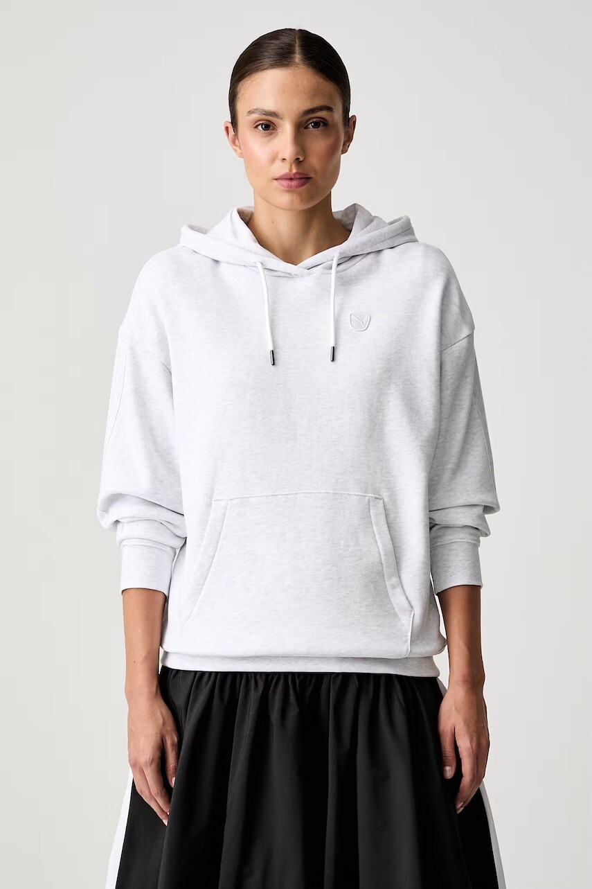 Puma mikina s kapucňou dámska bavlnená Essentials Elevated