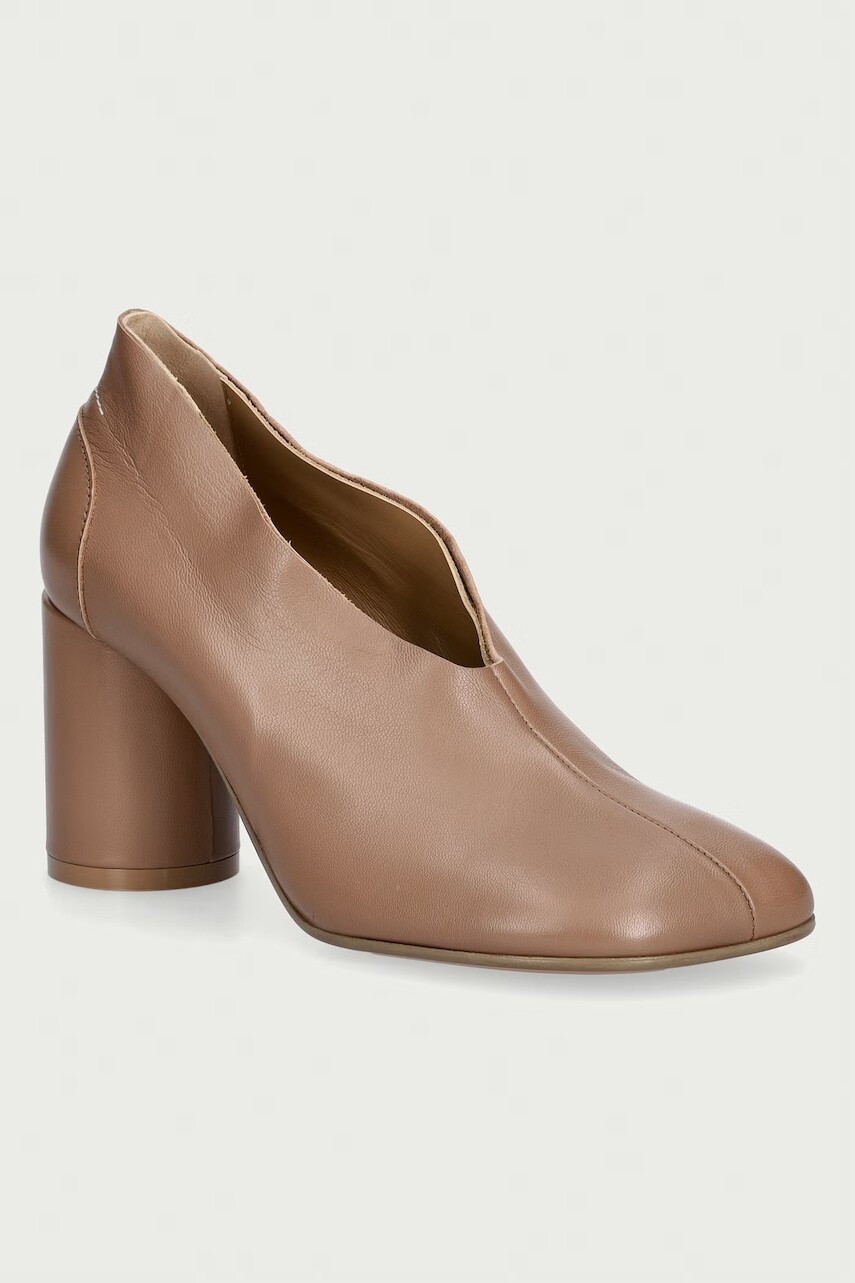 MM6 Maison Margiela lodičky na podpätku kožené