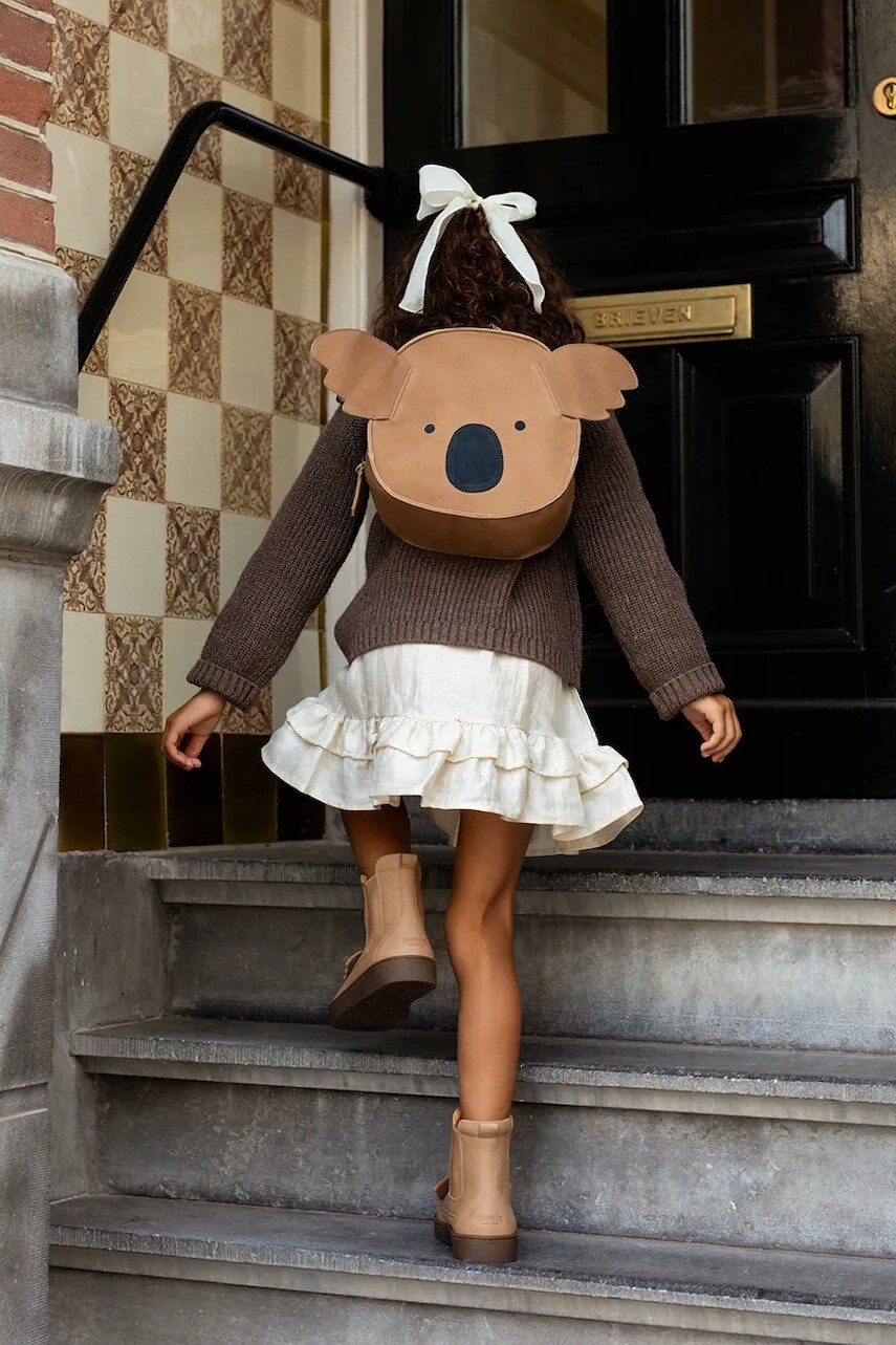 Donsje školský ruksak detský kožený Umi Schoolbag Koala