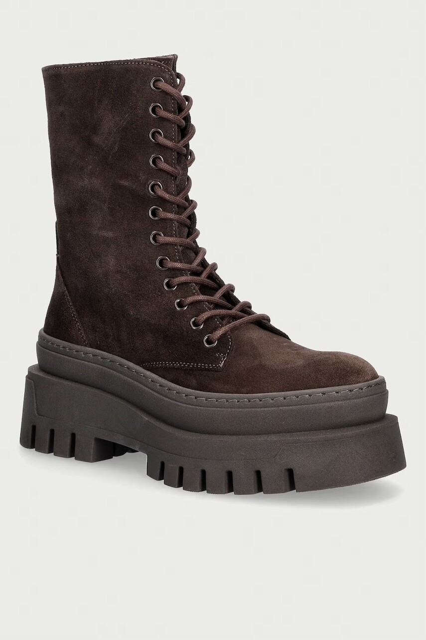 Steve Madden členkové čižmy na platforme dámske semišové Coast