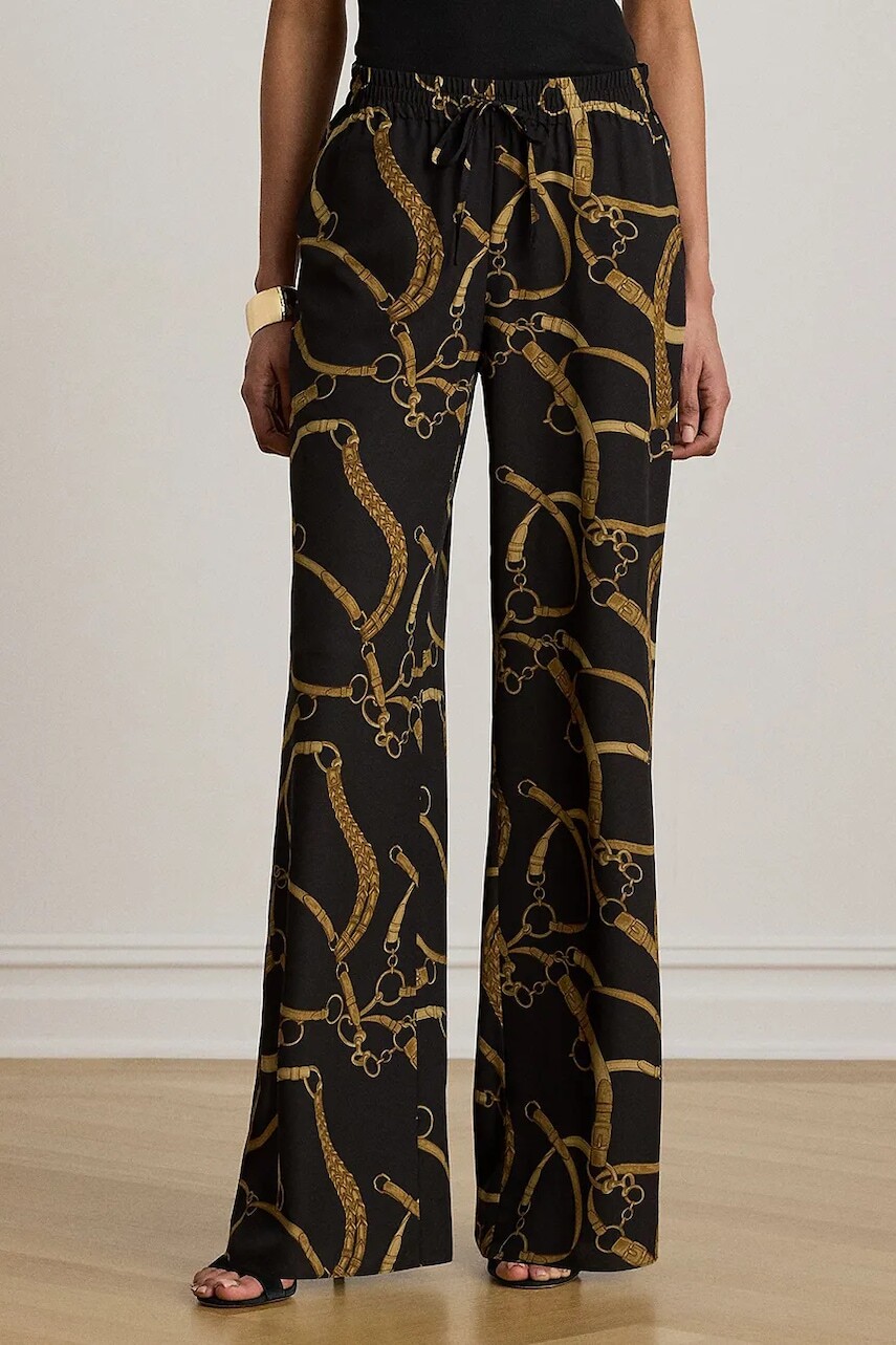 Lauren Ralph Lauren nohavice wide leg dámske