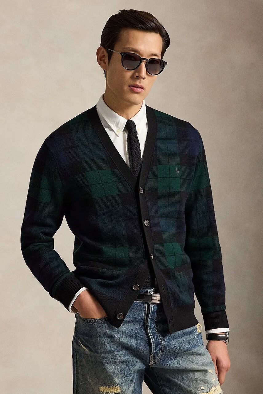 Polo Ralph Lauren kardigán pánsky vlnený
