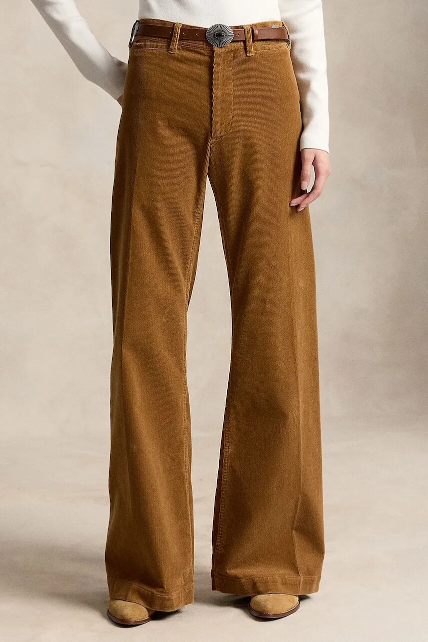 Polo Ralph Lauren nohavice flare dámske s bavlnou