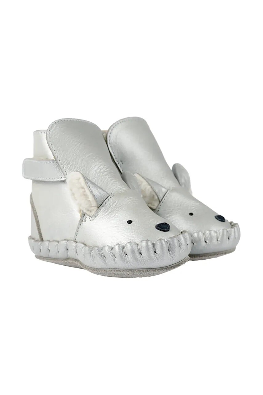 Donsje topánky dojčenské kožené Smikki Booties Polar Fox