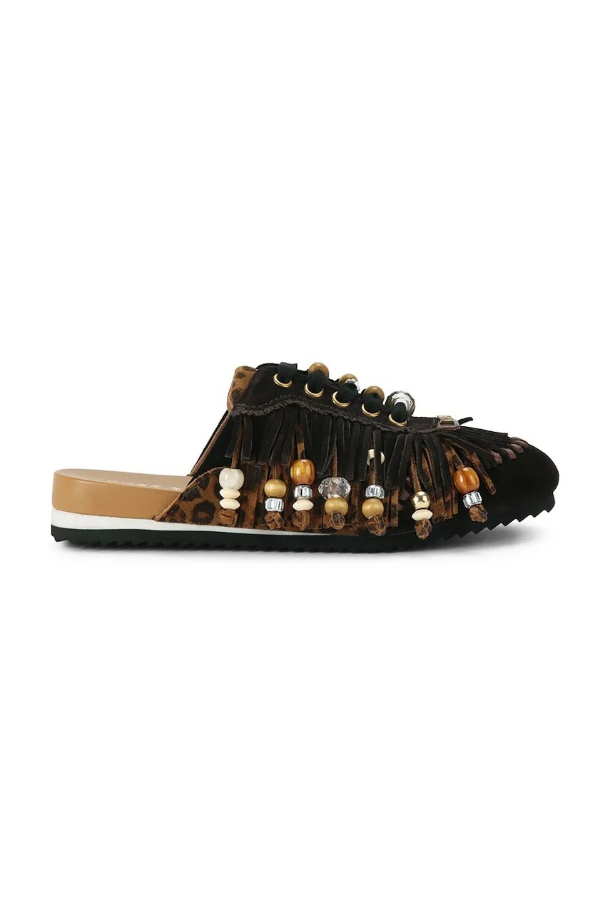 Kurt Geiger London šľapky mules dámske kožené Islington P Fringe Mule