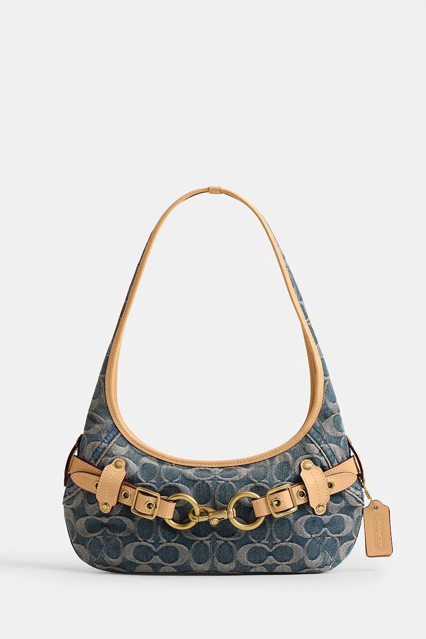 Coach kabelka hobo dámska rifľová Belted Ergo Shoulder Bag 26
