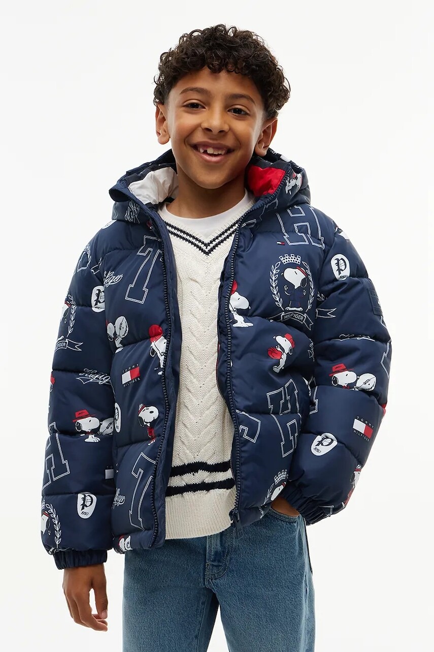 Tommy Hilfiger prešívaná bunda detská x Peanuts