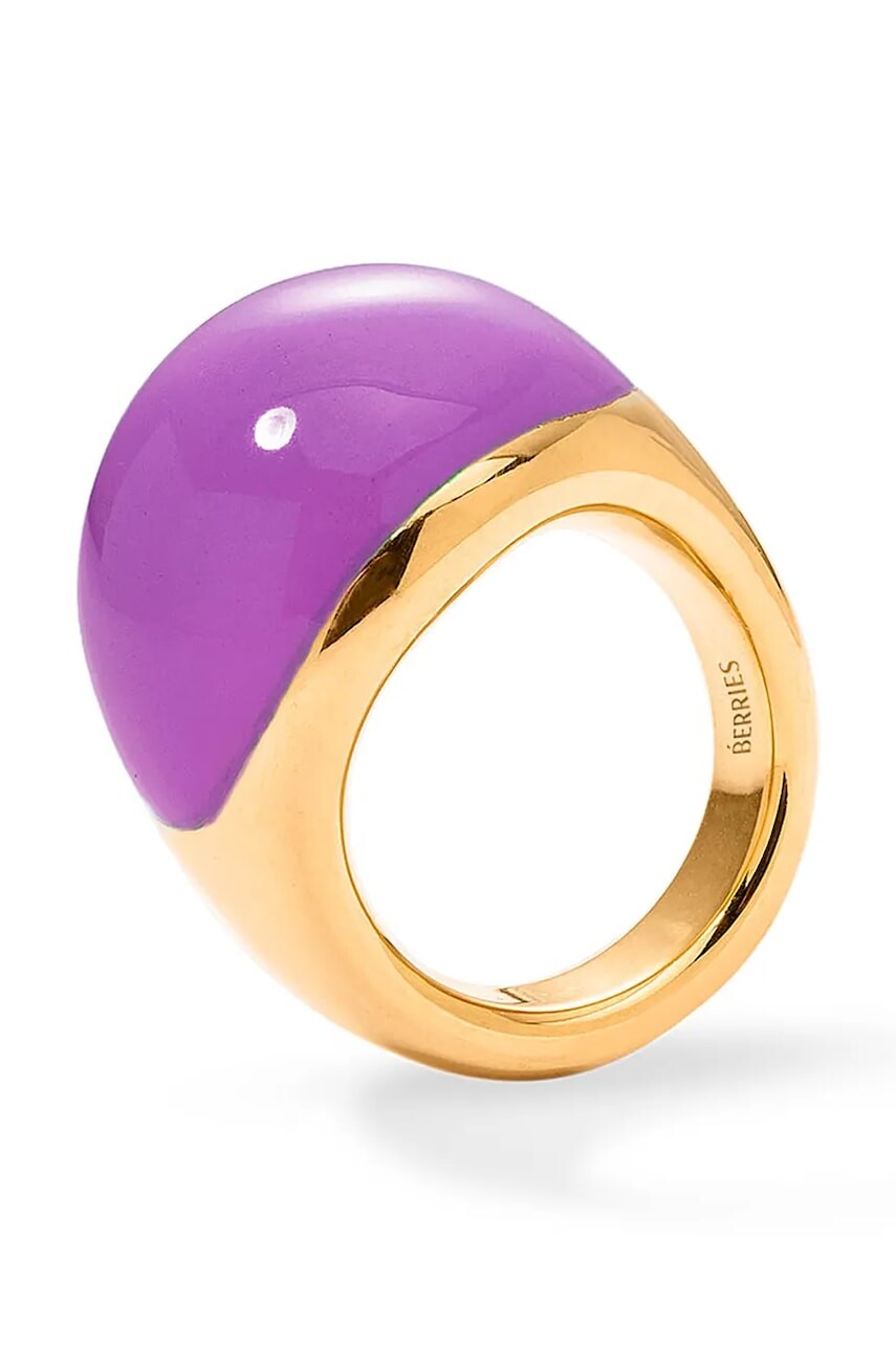 BERRIES prsteň dámsky pozlátený strieborný smaltovaný Viva Orchid XL Ring