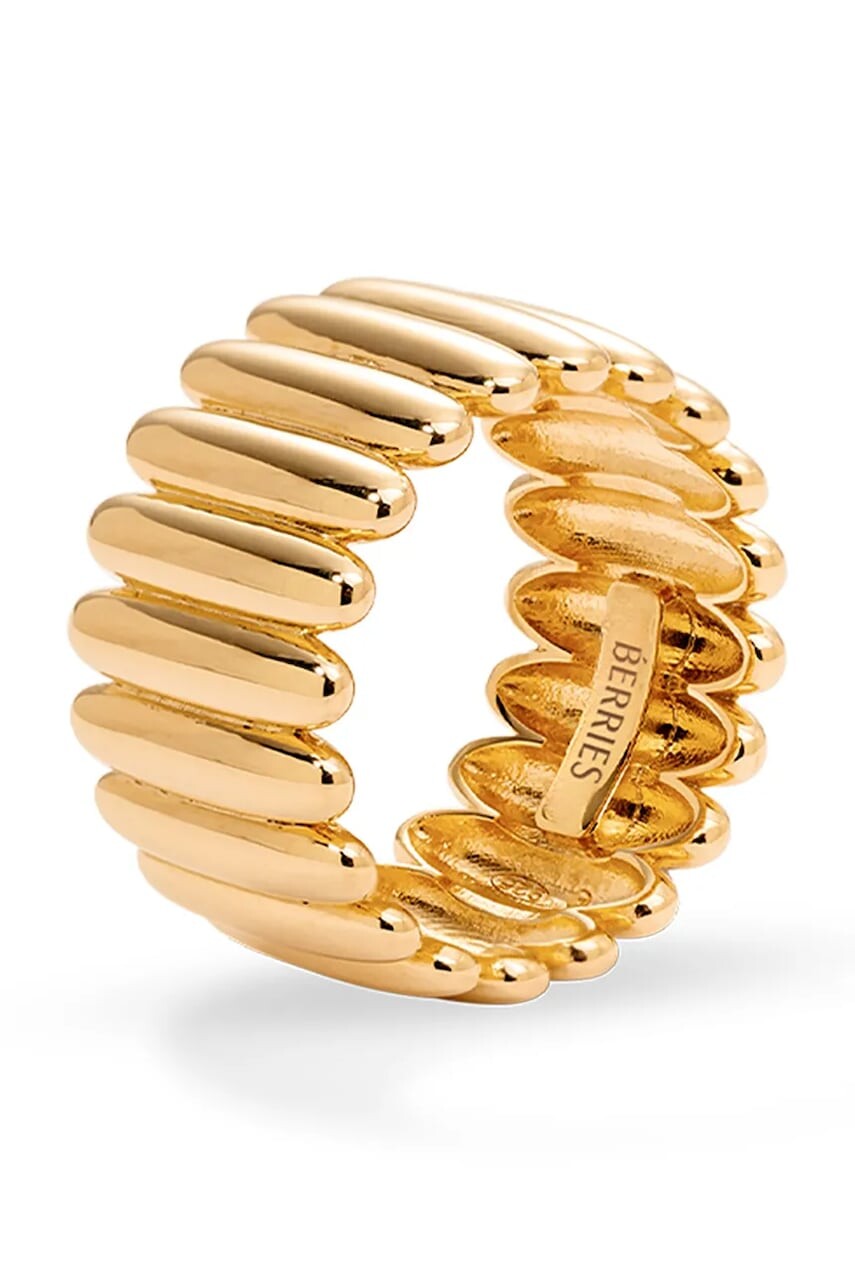 BERRIES prsteň dámsky pozlátený strieborný Bott Maxi Ring