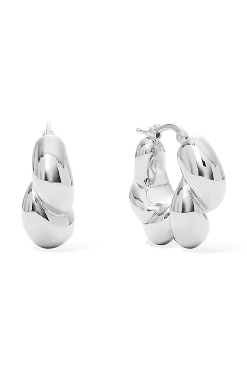 BERRIES náušnice dámske strieborné Row Silver Earrings