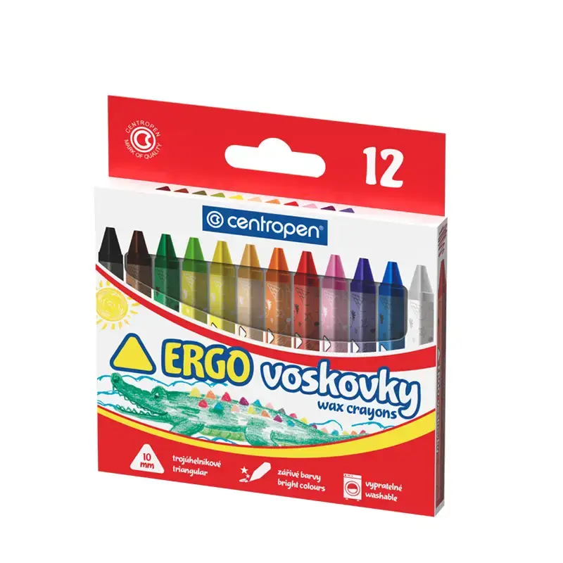Voskovky trojhranné 12 farieb