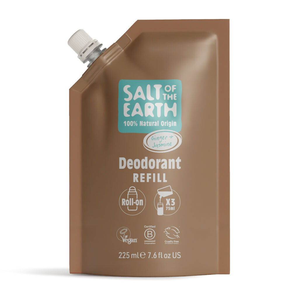 Salt Of The Earth Prírodný guličkový dezodorant Ginger & Jasmine Deo Refill - náplň 225 ml