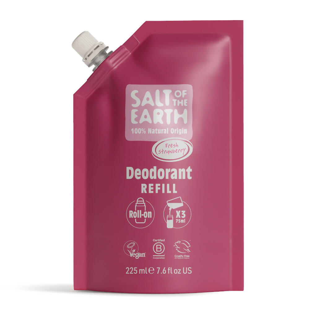 Salt Of The Earth Prírodný guličkový deodorant Fresh Strawberry Deo Refill - náplň 225 ml