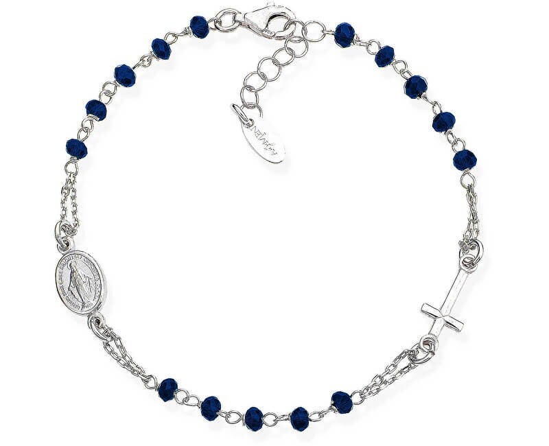 Amen Originálny strieborný náramok s kryštálmi Rosary BROBBL3