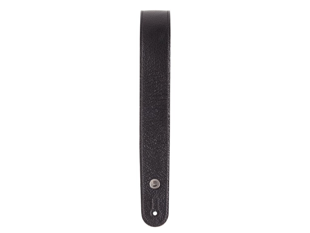 D'Addario Slim Garment Leather Guitar Strap Black