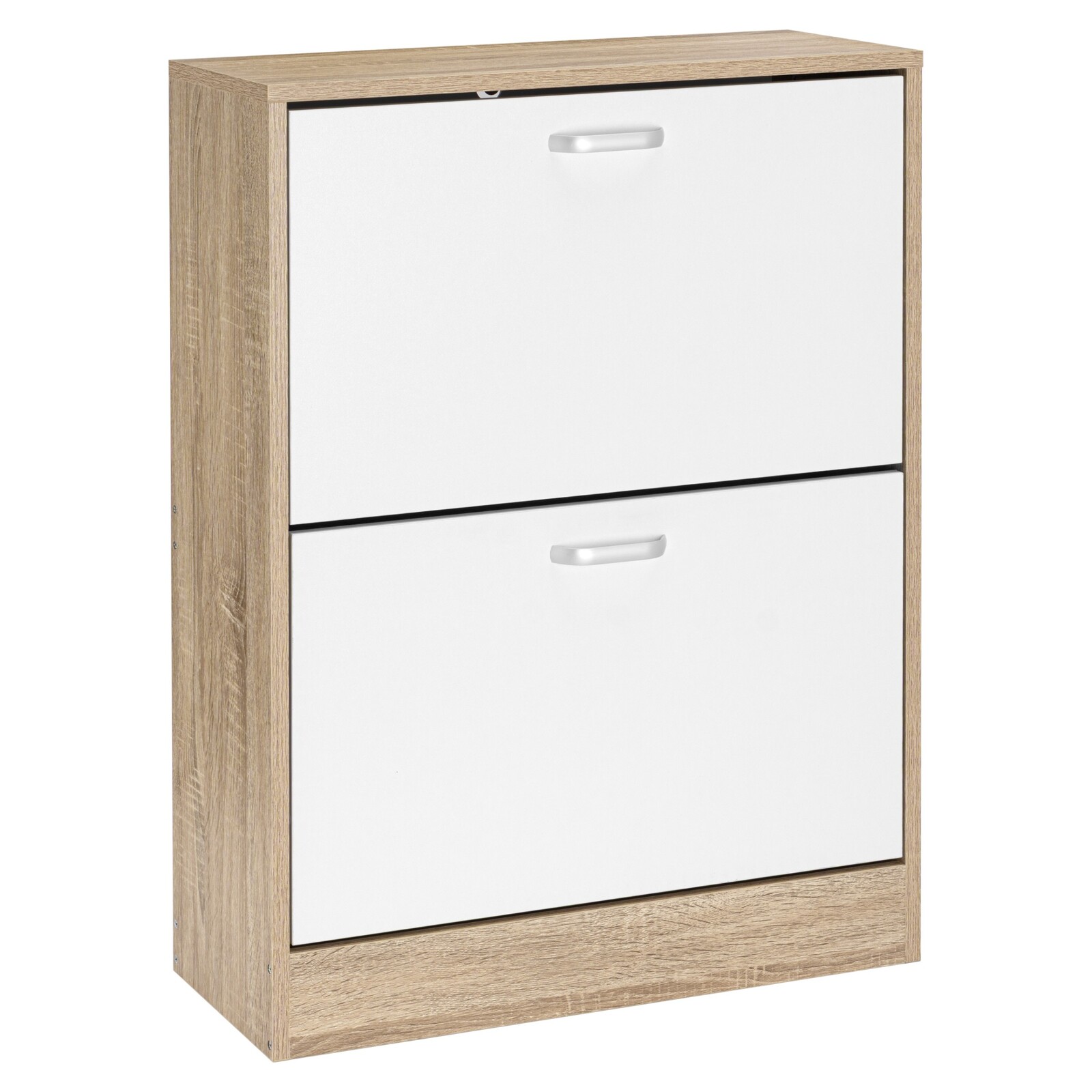Výklopný botník ZEFIR 82 cm bílý/dub sonomva