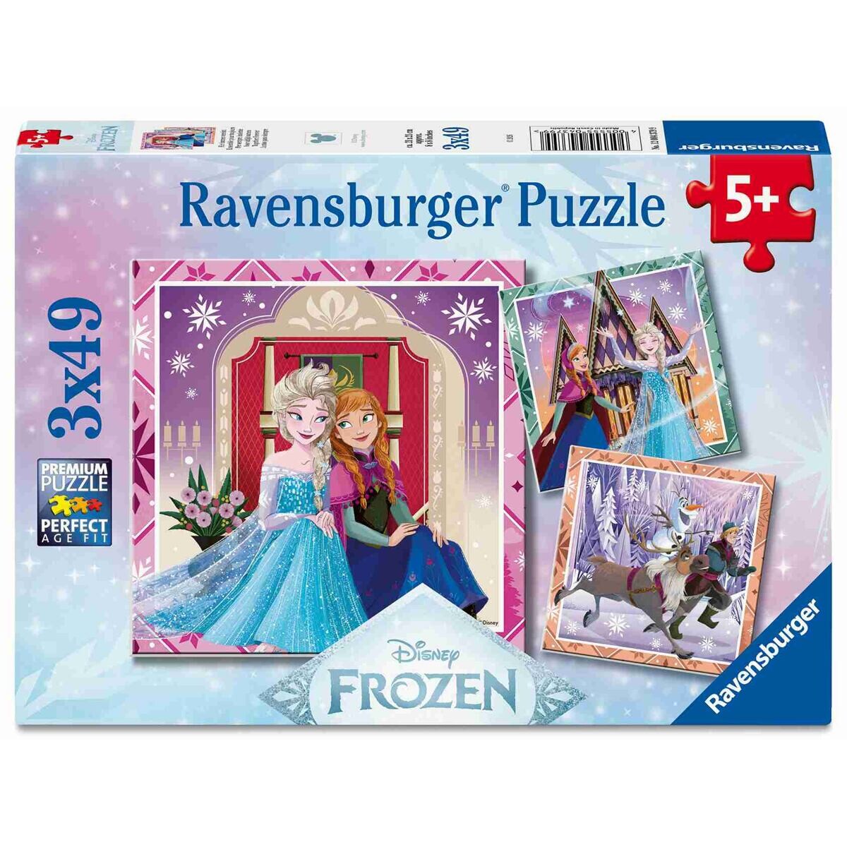 Ravensburger Disney: Ľadové kráľovstvo Puzzle 3x49 dielikov