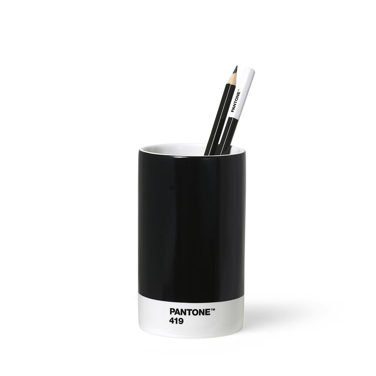 PANTONE Porcelánový stojan na ceruzky - Black 419
