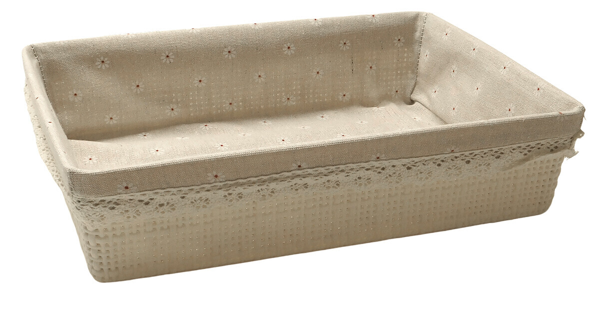 MAKRO - Košík s látkou 35,2x26,2x8,5cm
