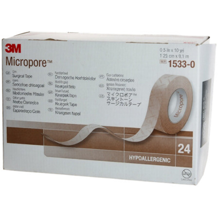 3M Micropore náplasť hnedá cievka zo špeciálneho papiera 1,25 cm x 9,1 m 1 x 24 ks