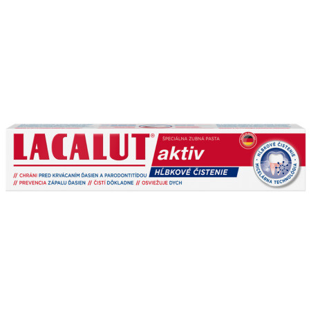 LACALUT Aktiv Hĺbkové čistenie zubná pasta s micelárnou technológiou 75 ml