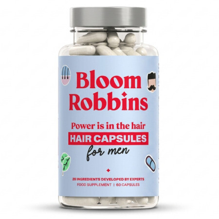 BLOOM ROBBINS Power is in the hair vitamíny na vlasy pre mužov 60 kapsúl