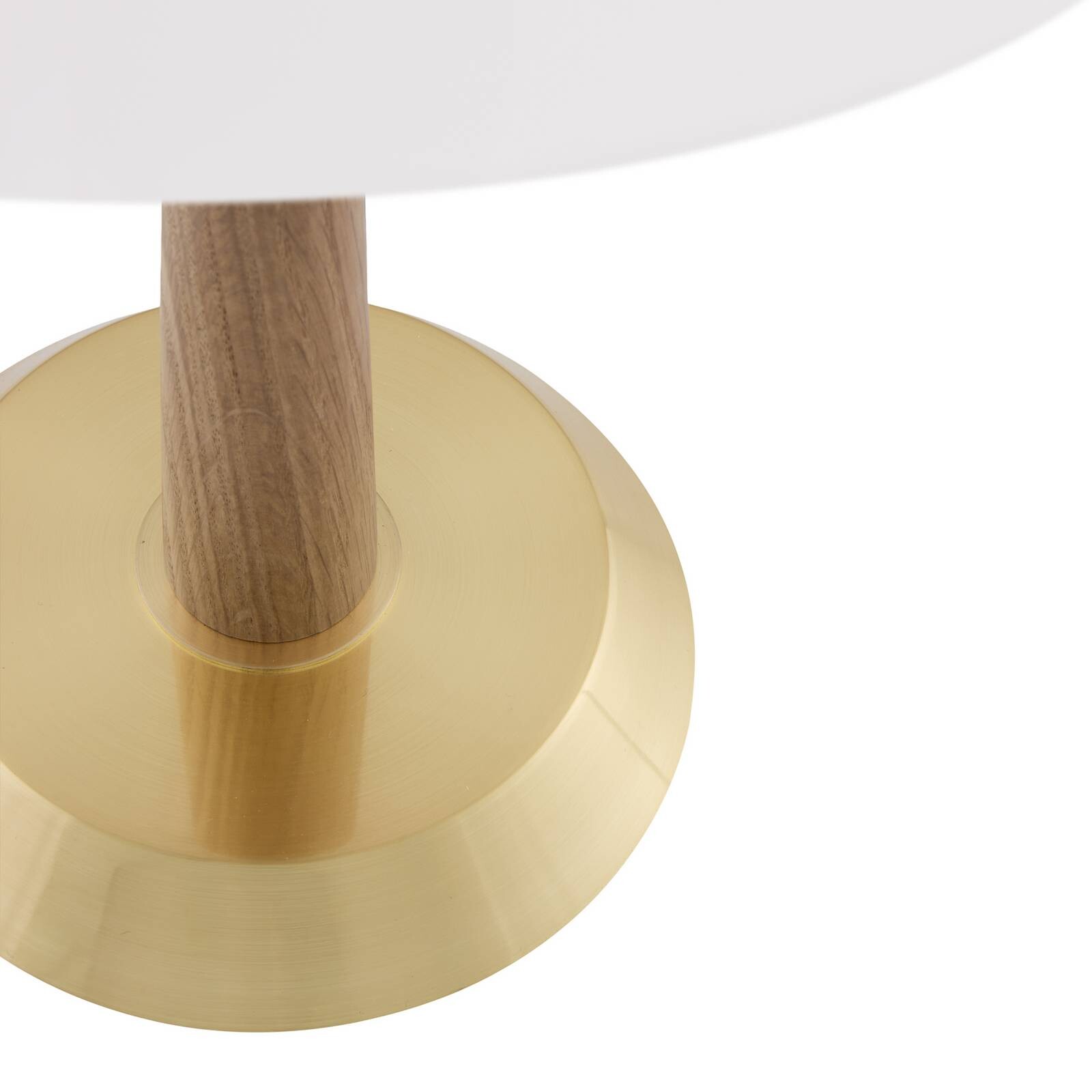 Stolová lampa Globen Lighting Ligna, výška 39 cm, biela/mosadz
