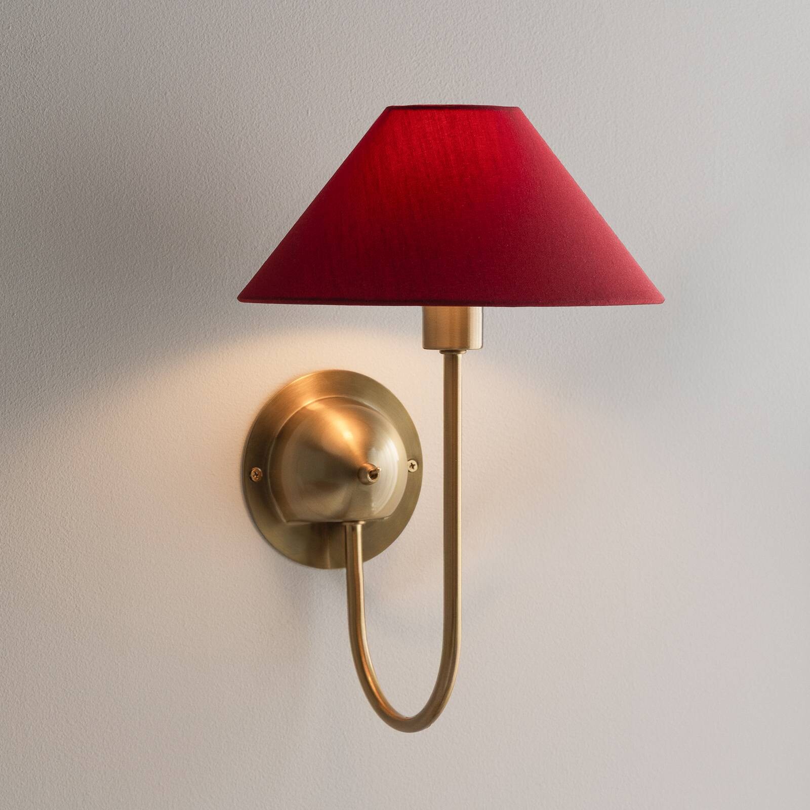 Nástenné svetlo Globen Lighting IRIS, bordová, výška 32 cm