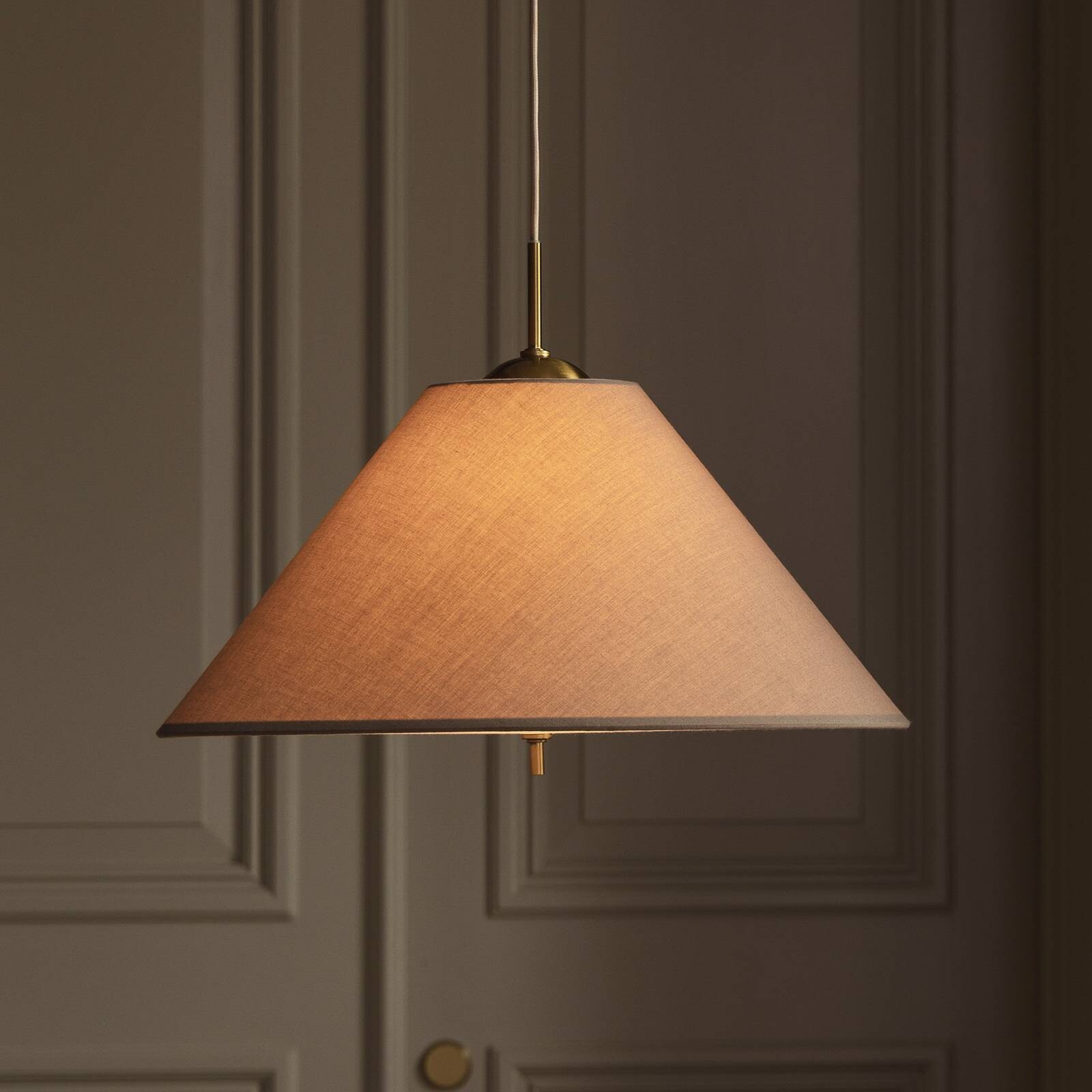 Závesné svietidlo Globen Lighting IRIS 50, mokka hnedá, Ø 50 cm