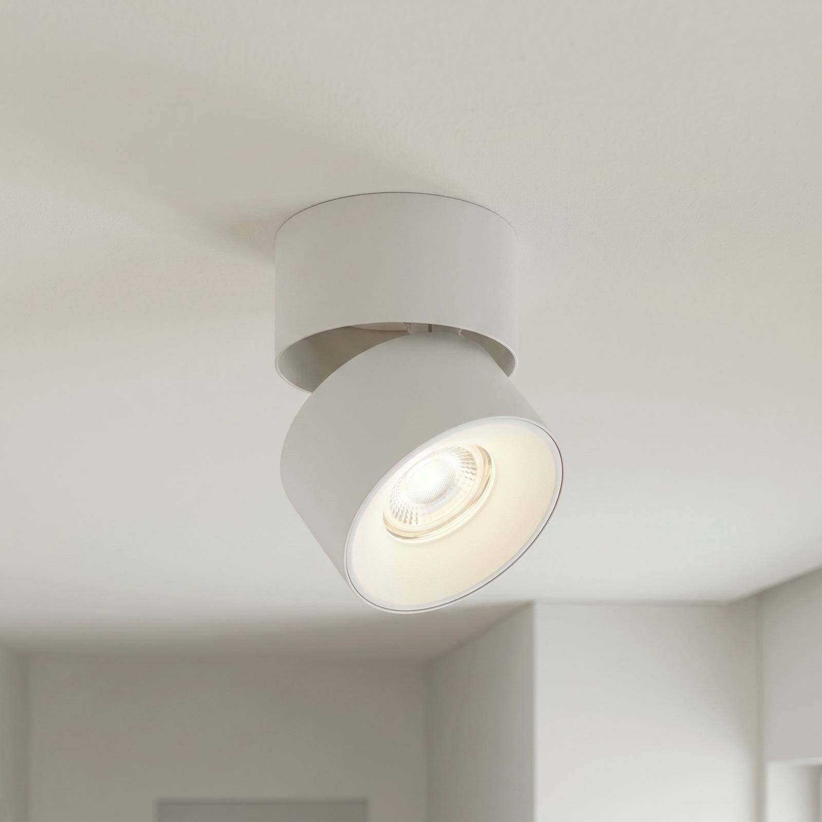 Bodové svetlá PRIOS, Rotari basic, 1-pl., biele, Ø 9 cm, GU10