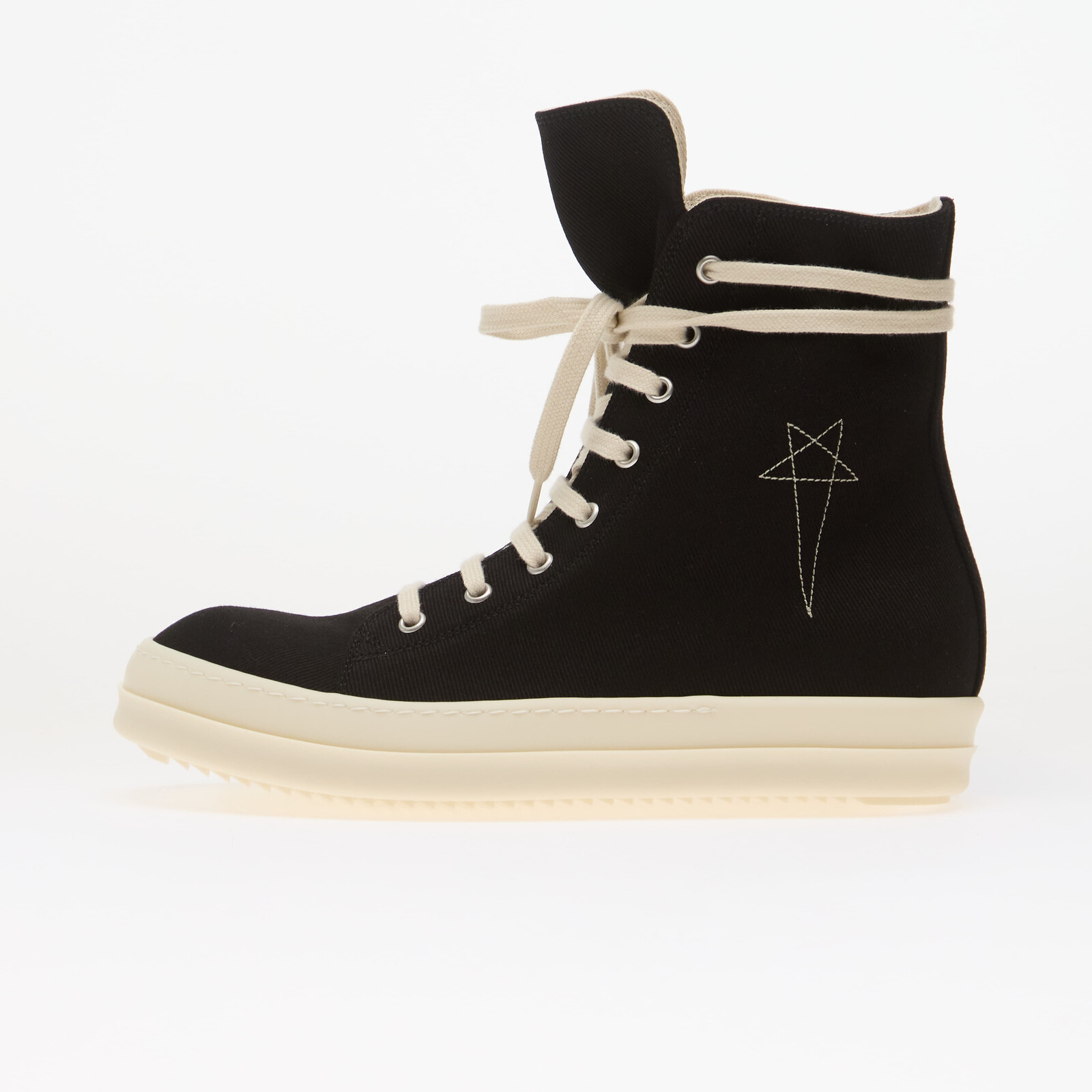 Tenisky Rick Owens DRKSHDW Denim Shoes - Vegan Sneaks Black/ Pearl/ Milk EUR 42