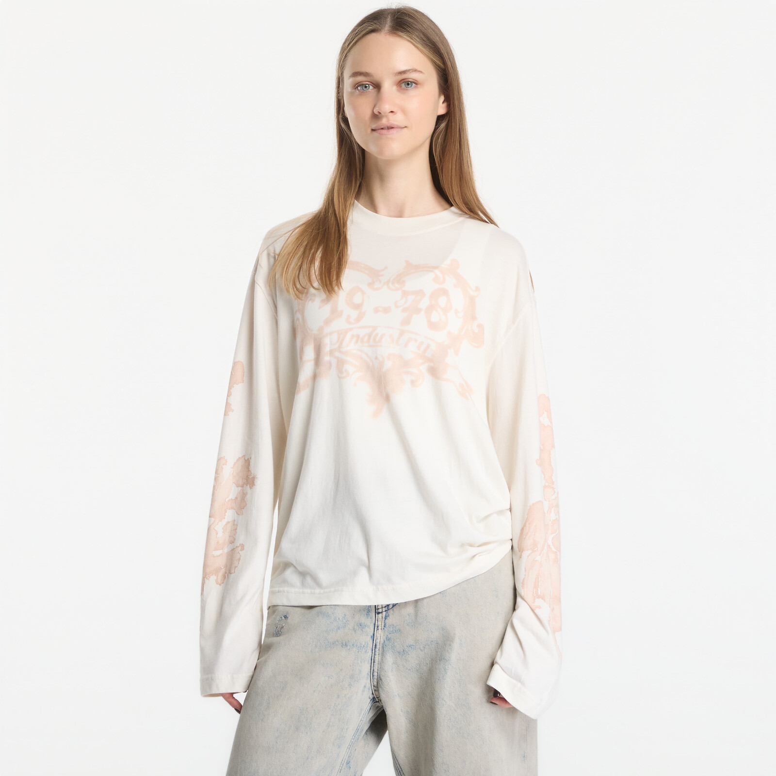 Tričko Diesel T-Hilary-Ls-AA1 T-Shirt Off White S