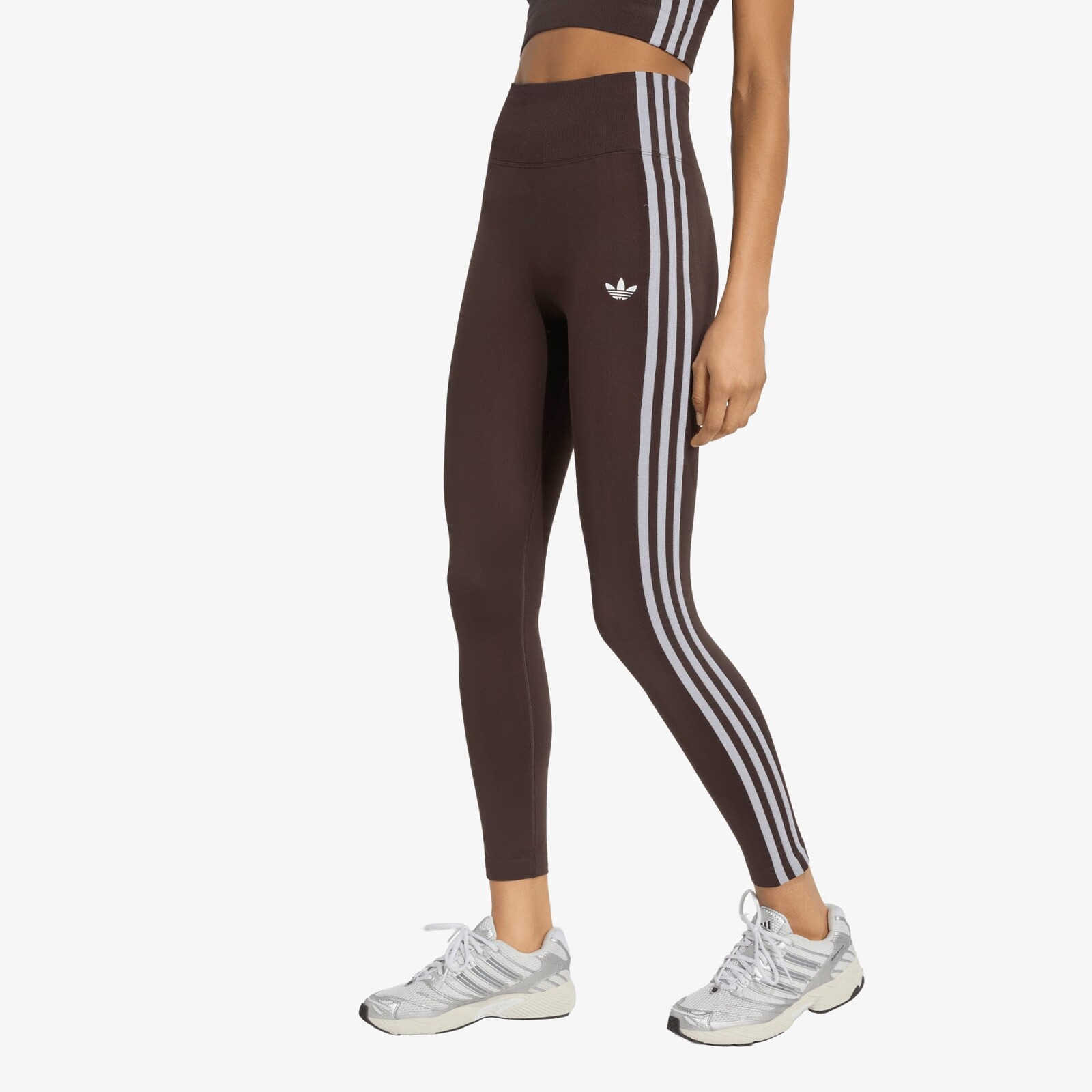 Legíny adidas Essentials 3-Stripes Seamless Tights Aurora Coffee S