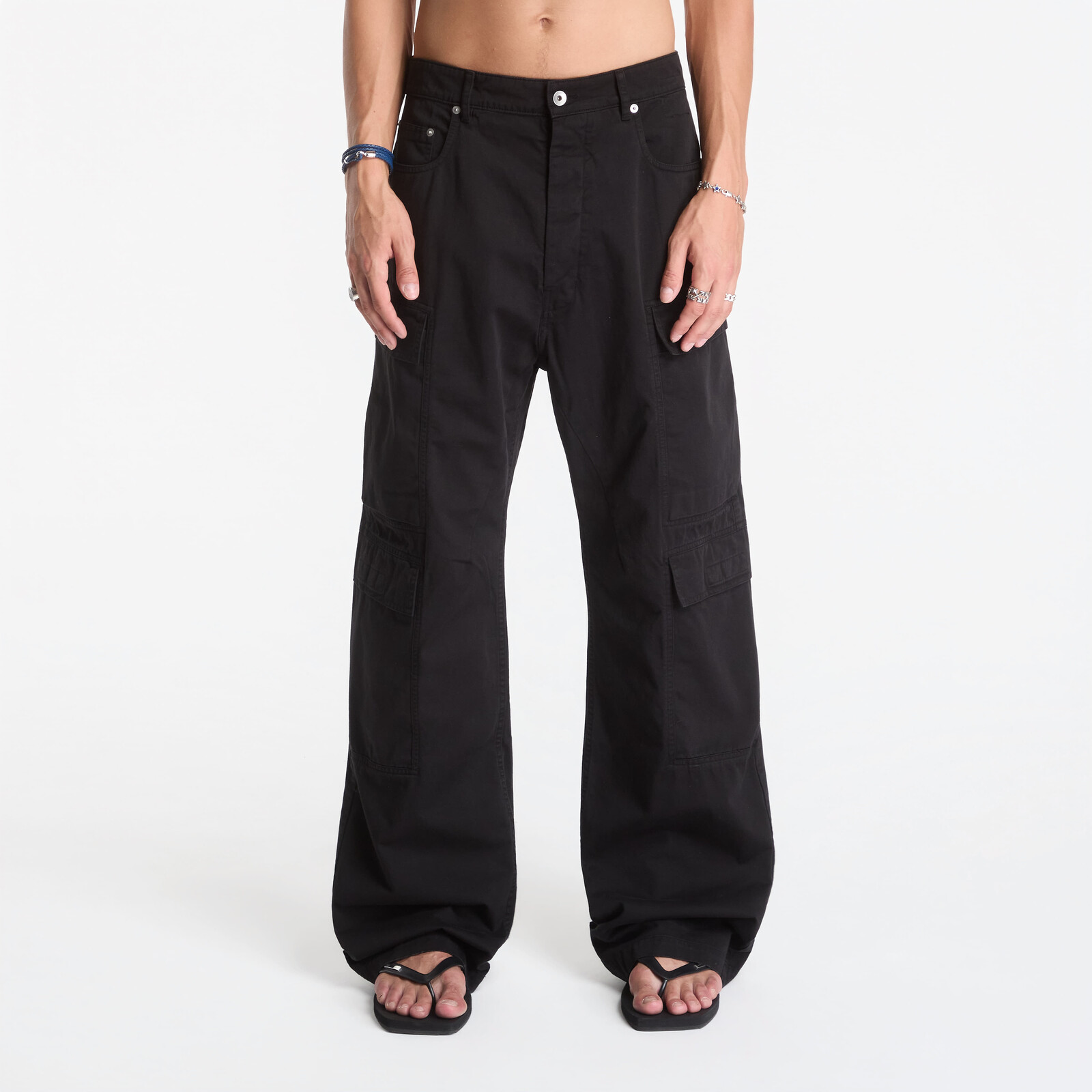 Džínsy Rick Owens DRKSHDW Double Cargo Jeans Black 34