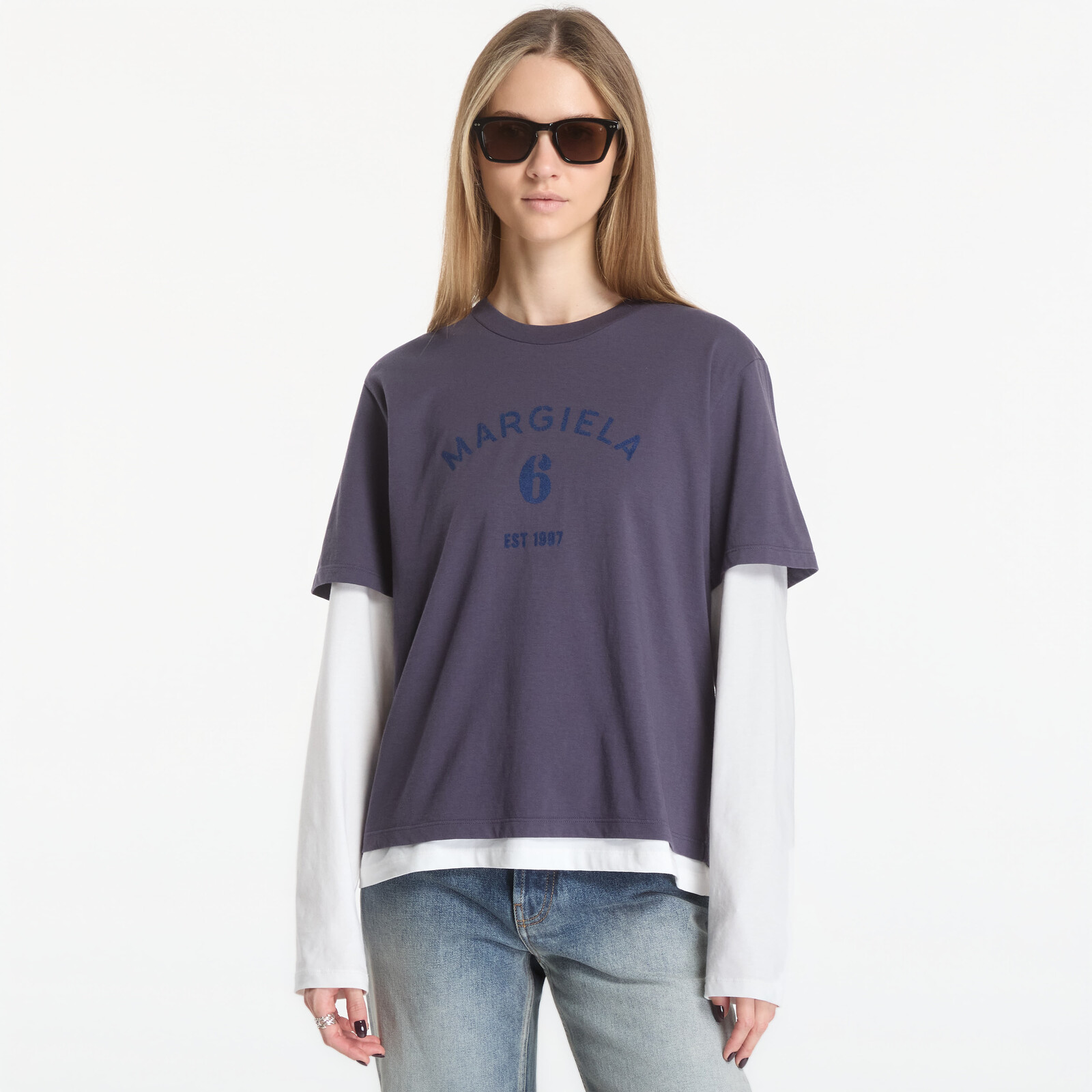 Tričko MM6 T-Shirt Midnight Blue S