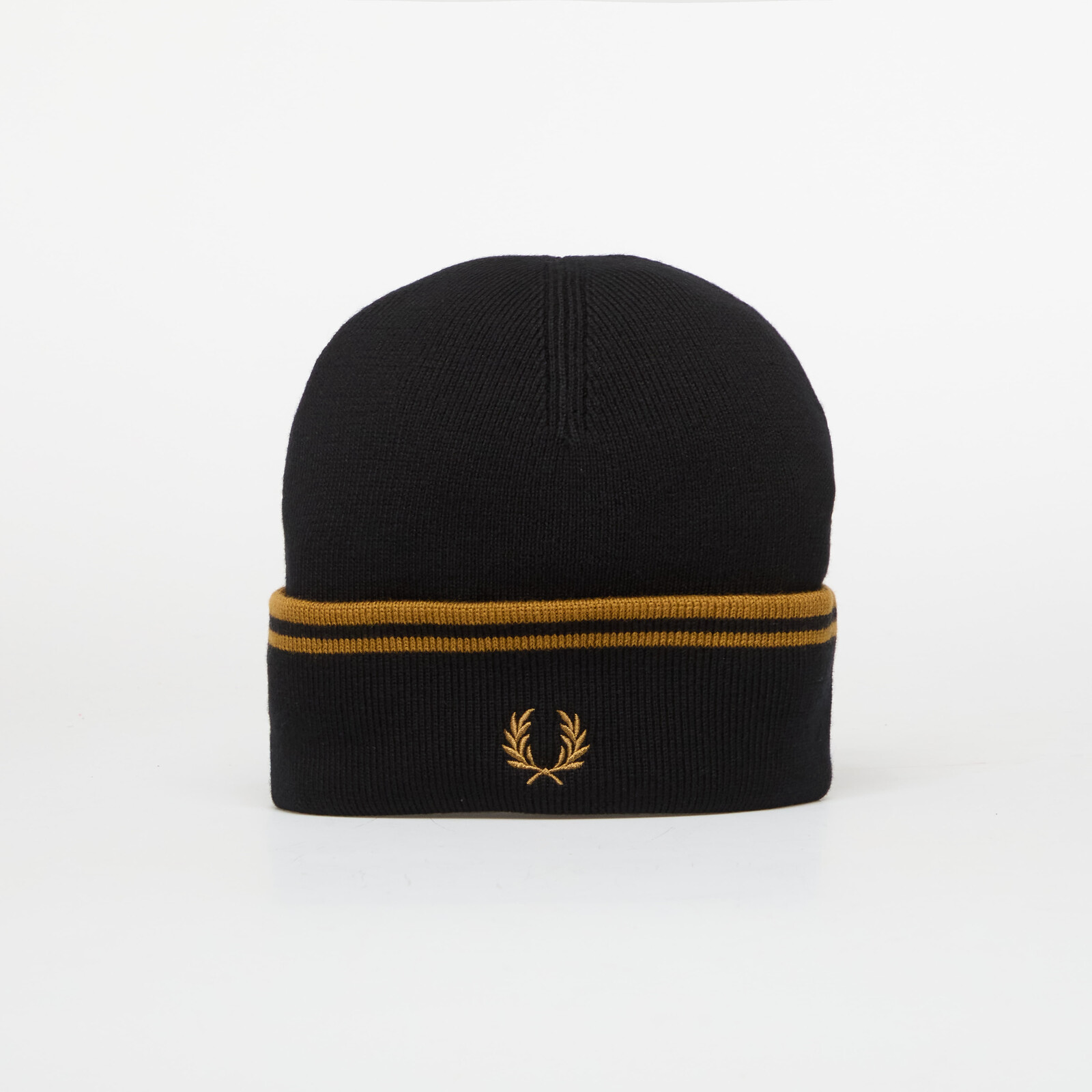 Čiapka FRED PERRY Twin Tipped Merino Wool Beanie Black/Caramel Universal