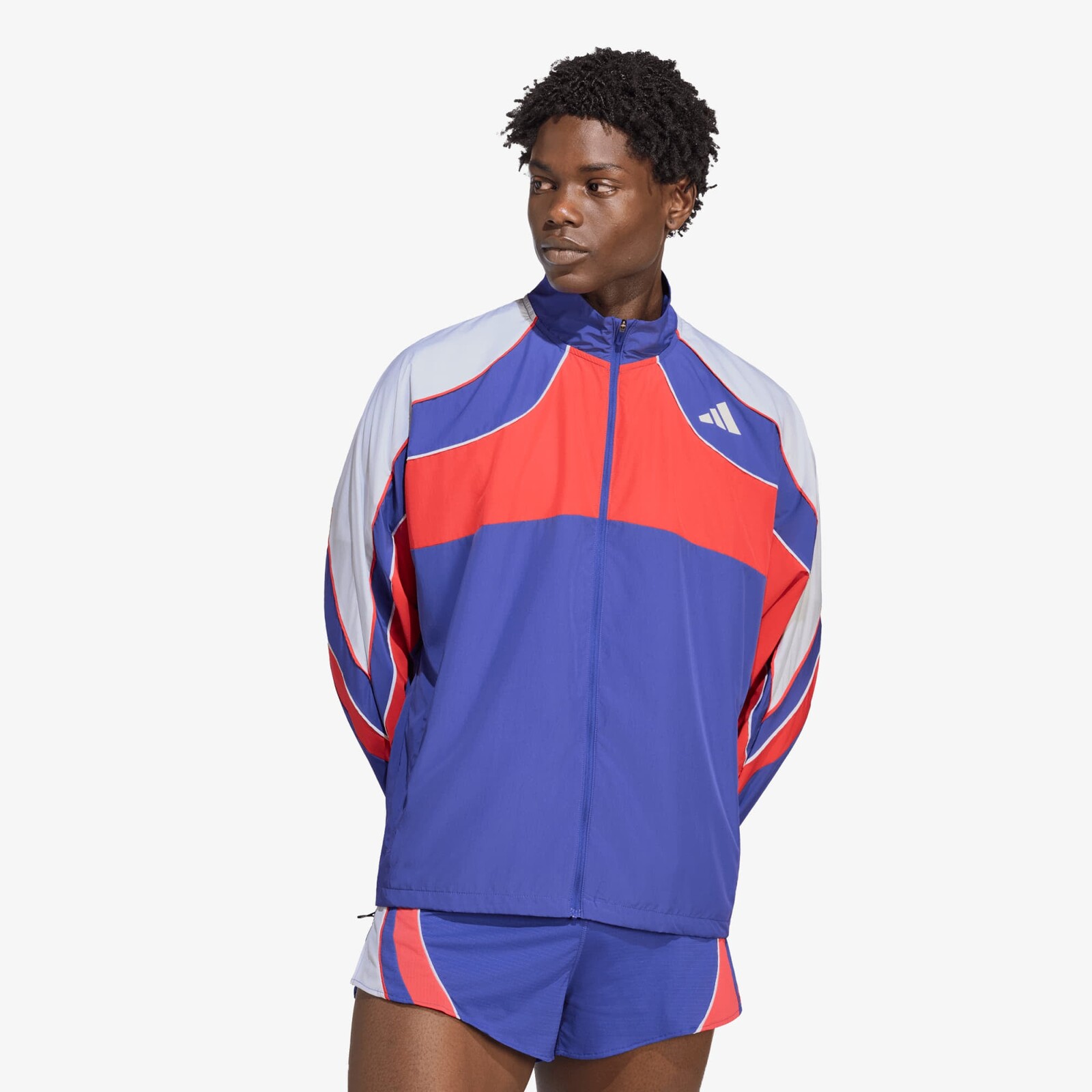 Bunda adidas Adizero Archive Running Jacket Dual Indigo/ Semi Lucid Red/ White L