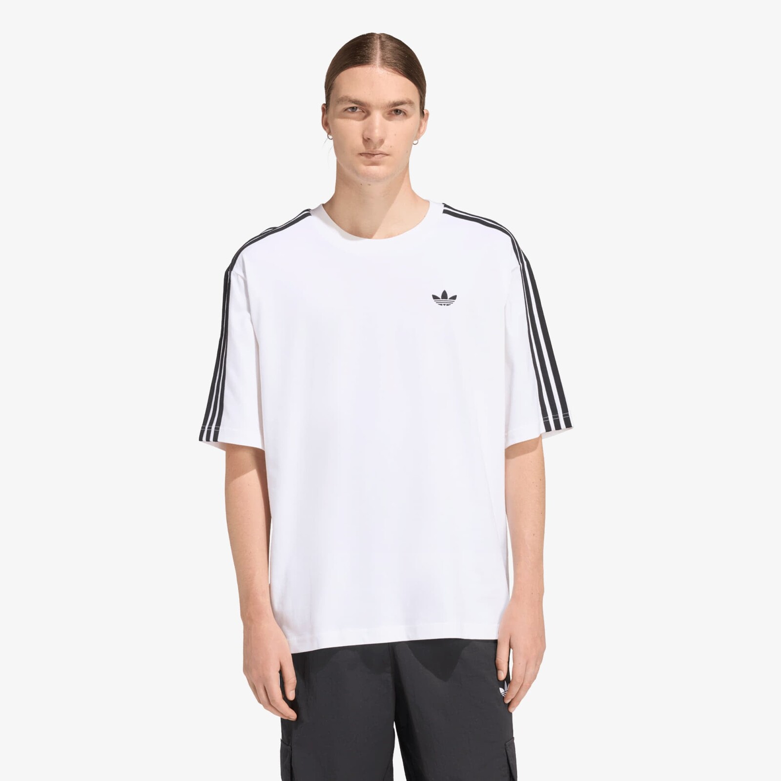 Tričko adidas Adicolor 3-STRIPES Oversized T-Shirt White M