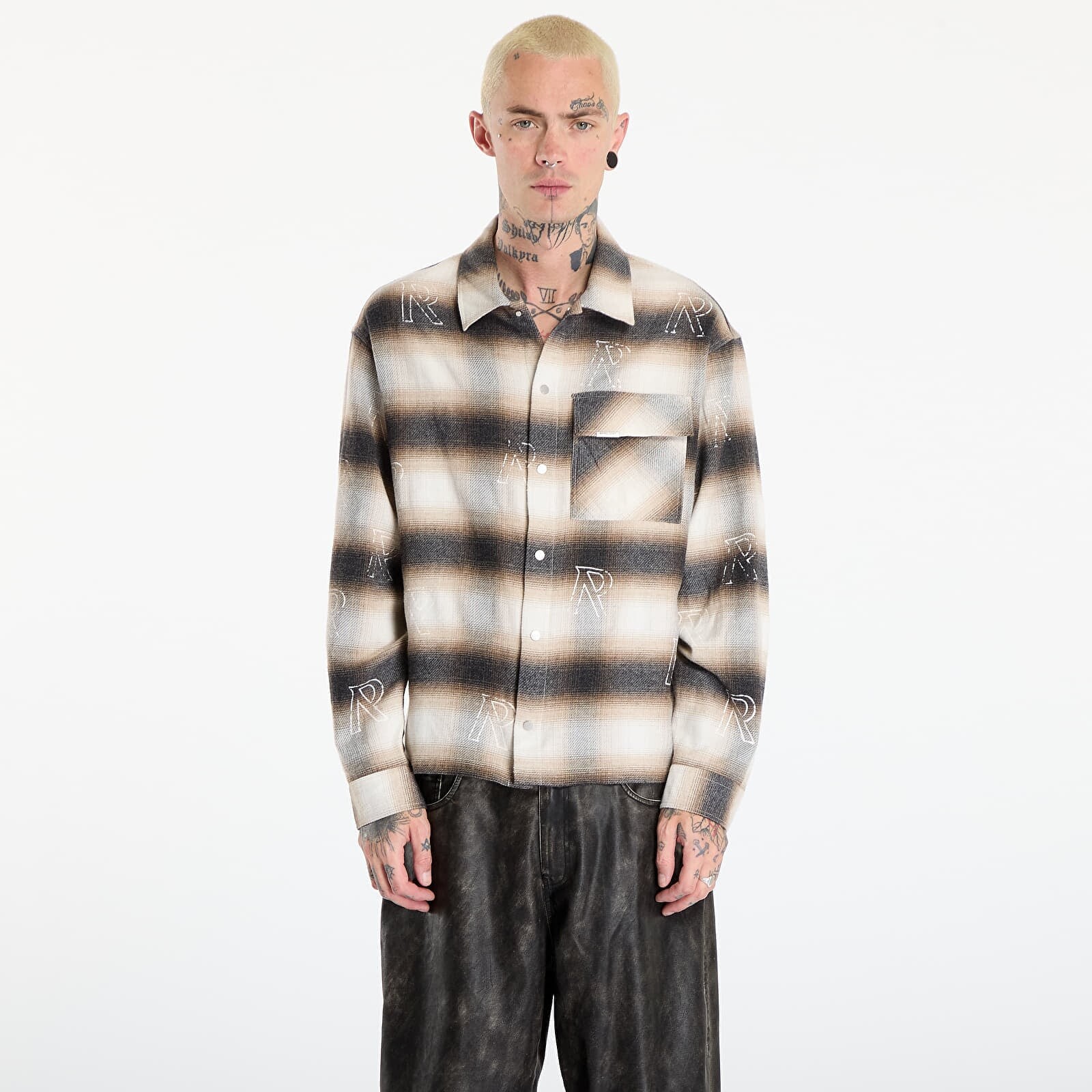Košeľa REPRESENT All Over Initial Flannel UNISEX Latte S