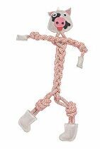 Hračka pes animALL Kráva kůže+lano Mr.Roper 57cm