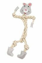 Hračka pes animALL Králík kůže+lano Mr.Roper 57cm
