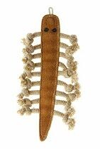 Hračka pes animALL Stonožka kůže, natural 26,5x14cm