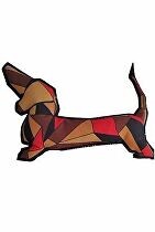 Hračka pes animALL Jezevčík textil, barevný 20x25cm